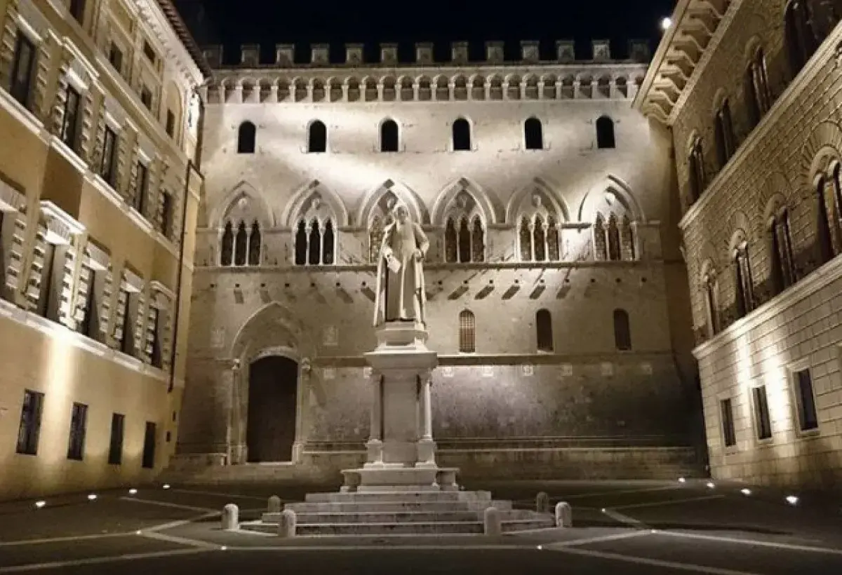 Exterior of Banca Monte dei Paschi di Siena in Italy