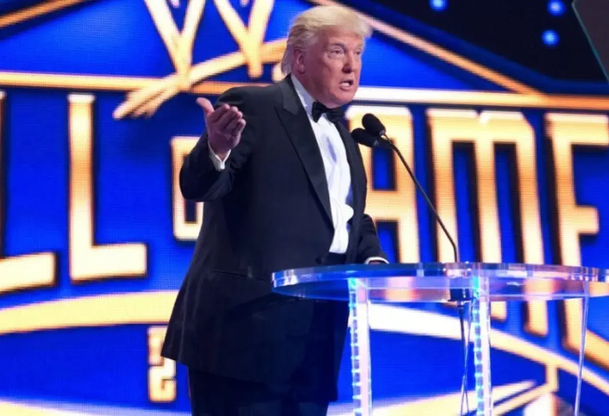  Donald Trump during WWE event
