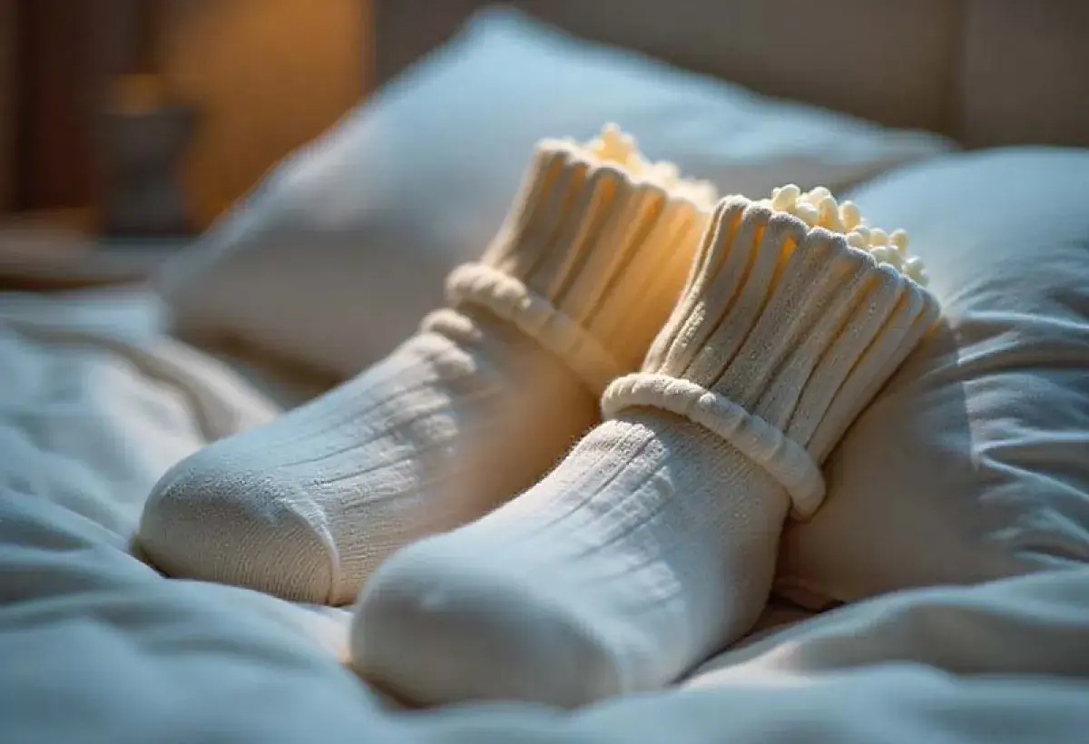 Frozen sock technique for regulating night sweats