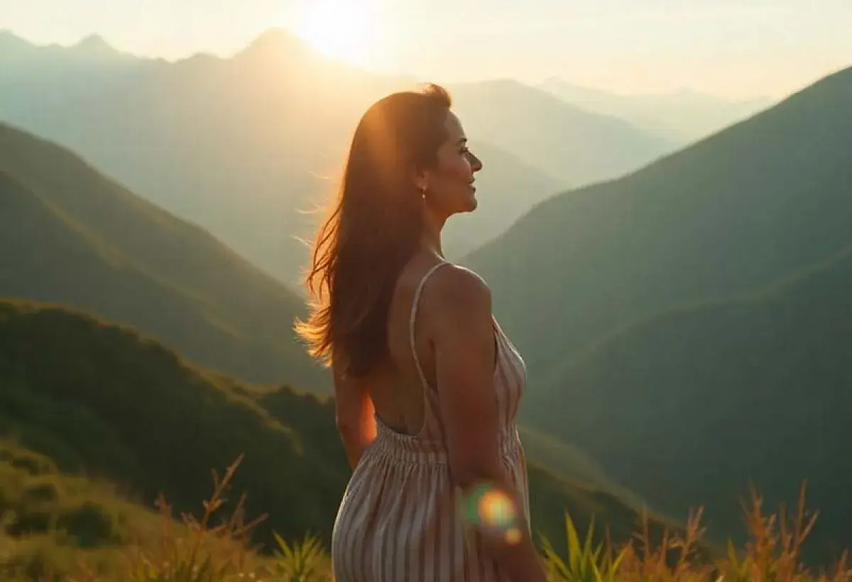 Confident Filipina embracing life, wellness, and empowerment in midlife