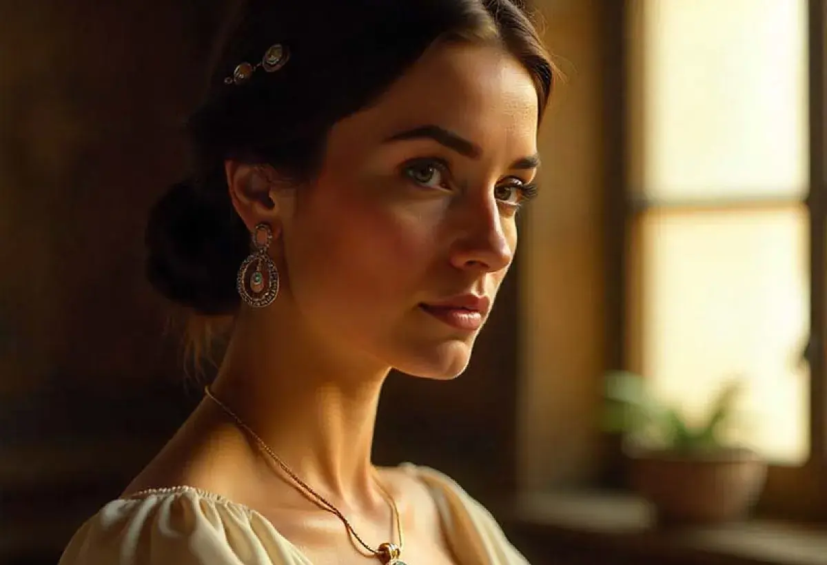 Historical earrings showing social class differences