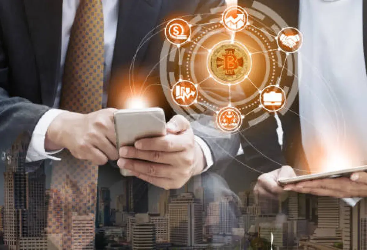 Digital transaction symbolizing the future of money