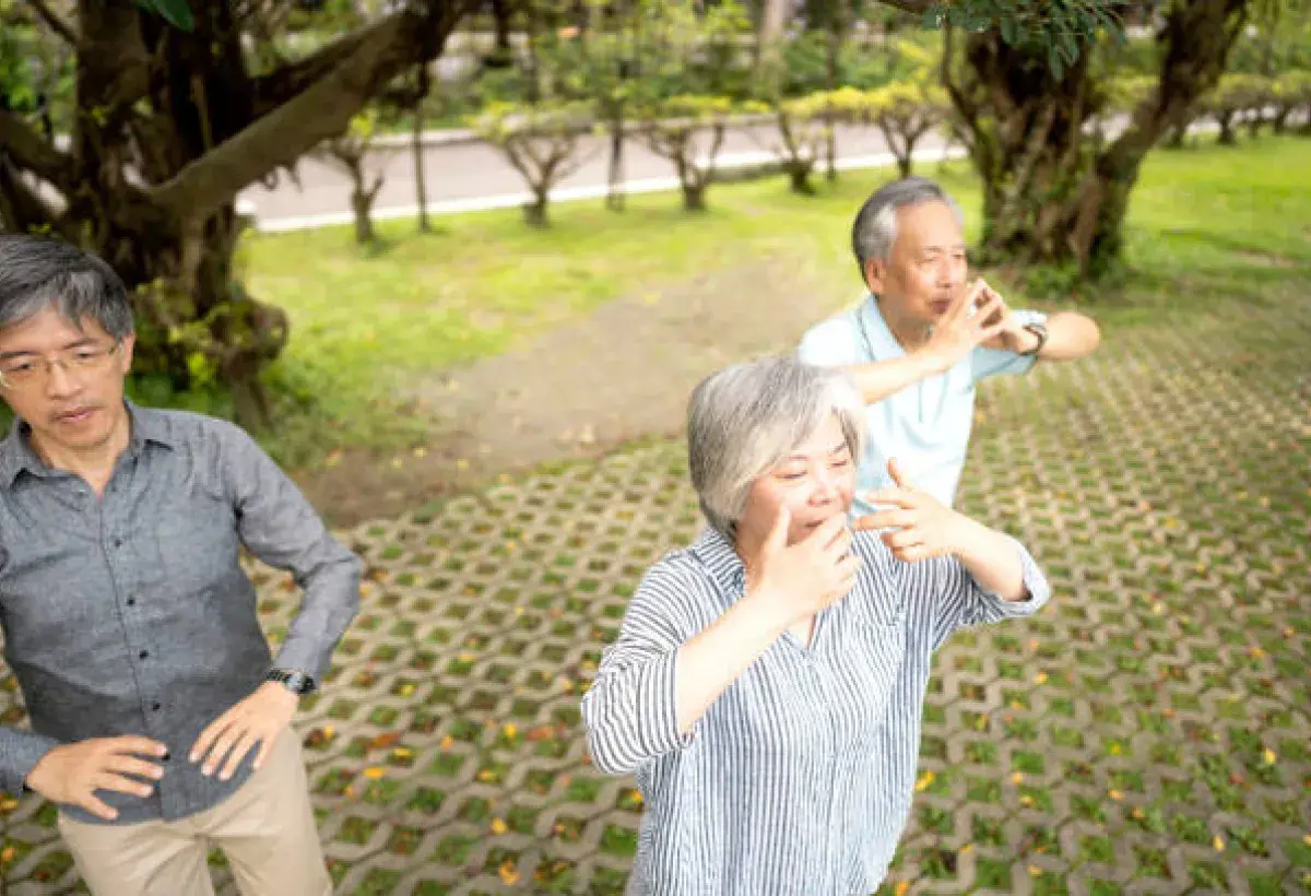 Okinawan Elderly Practicing Daily Movement
