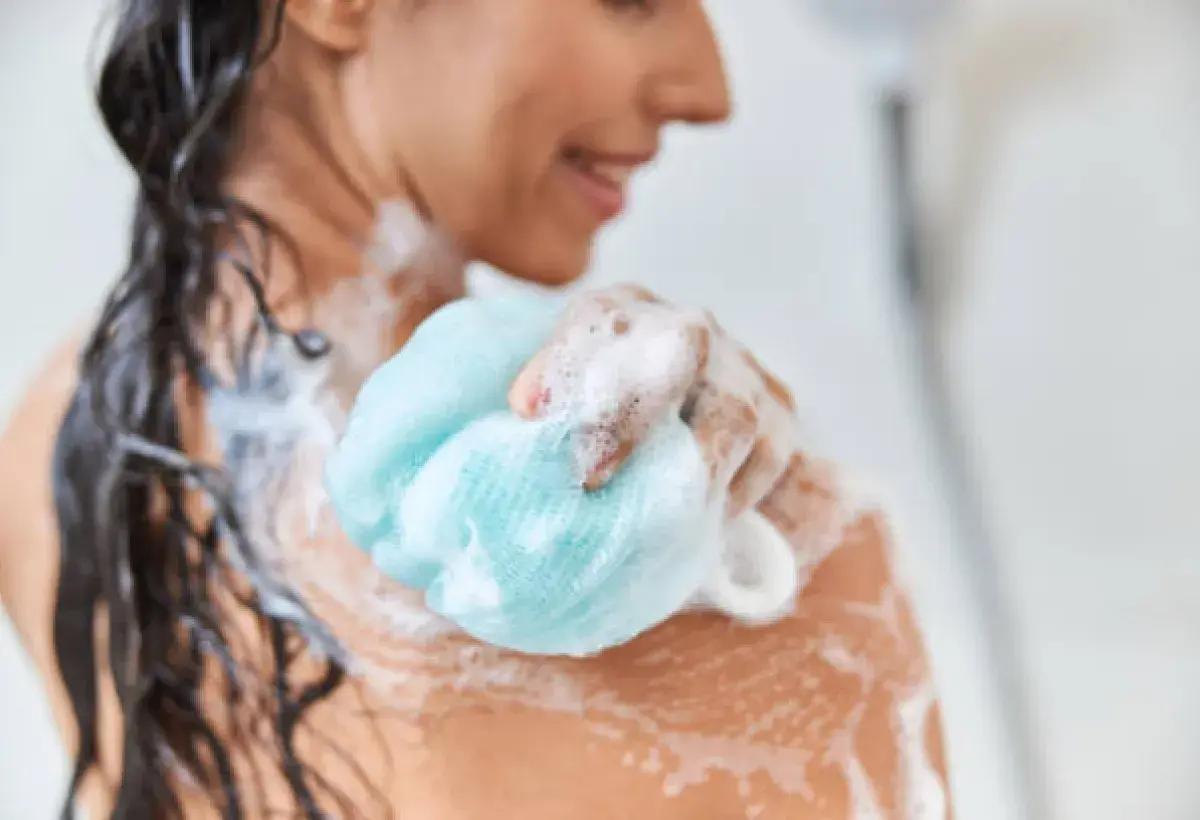 Gentle cleansing with a soft cloth