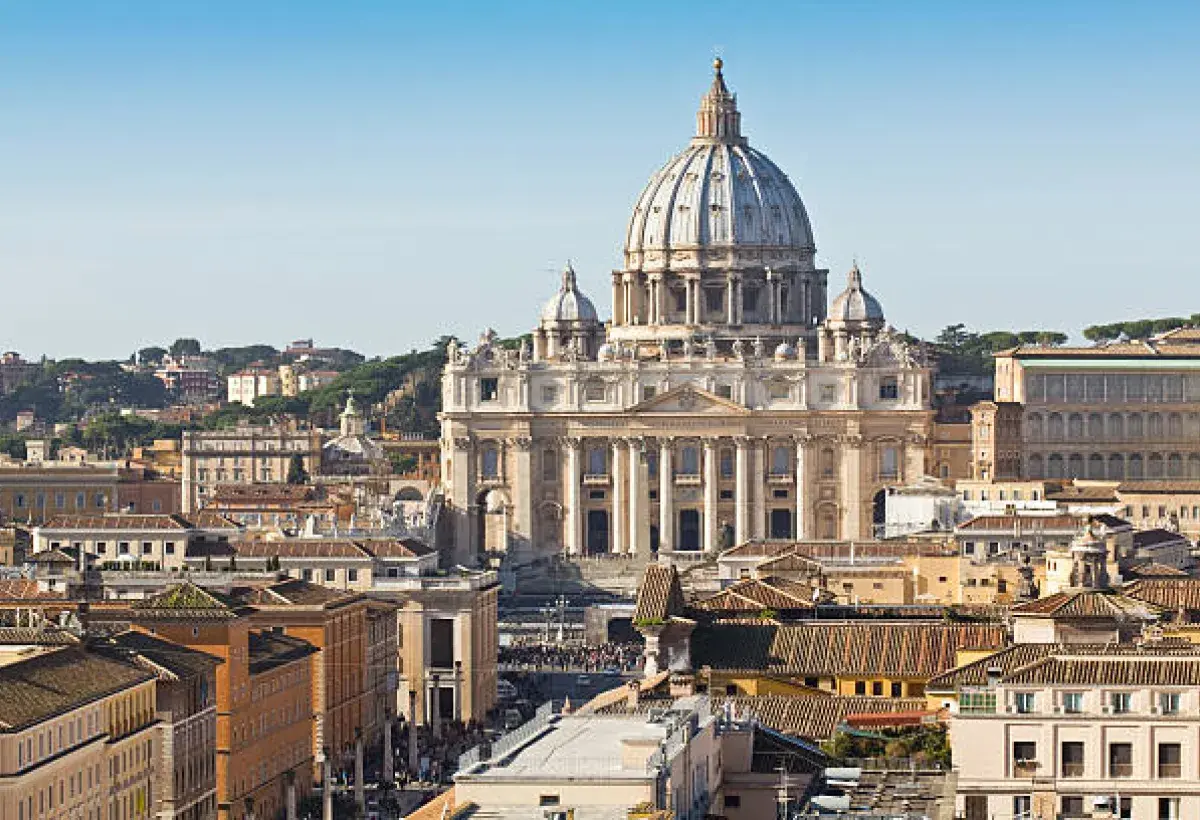 aerial view of Vatican City and St. Peters Square