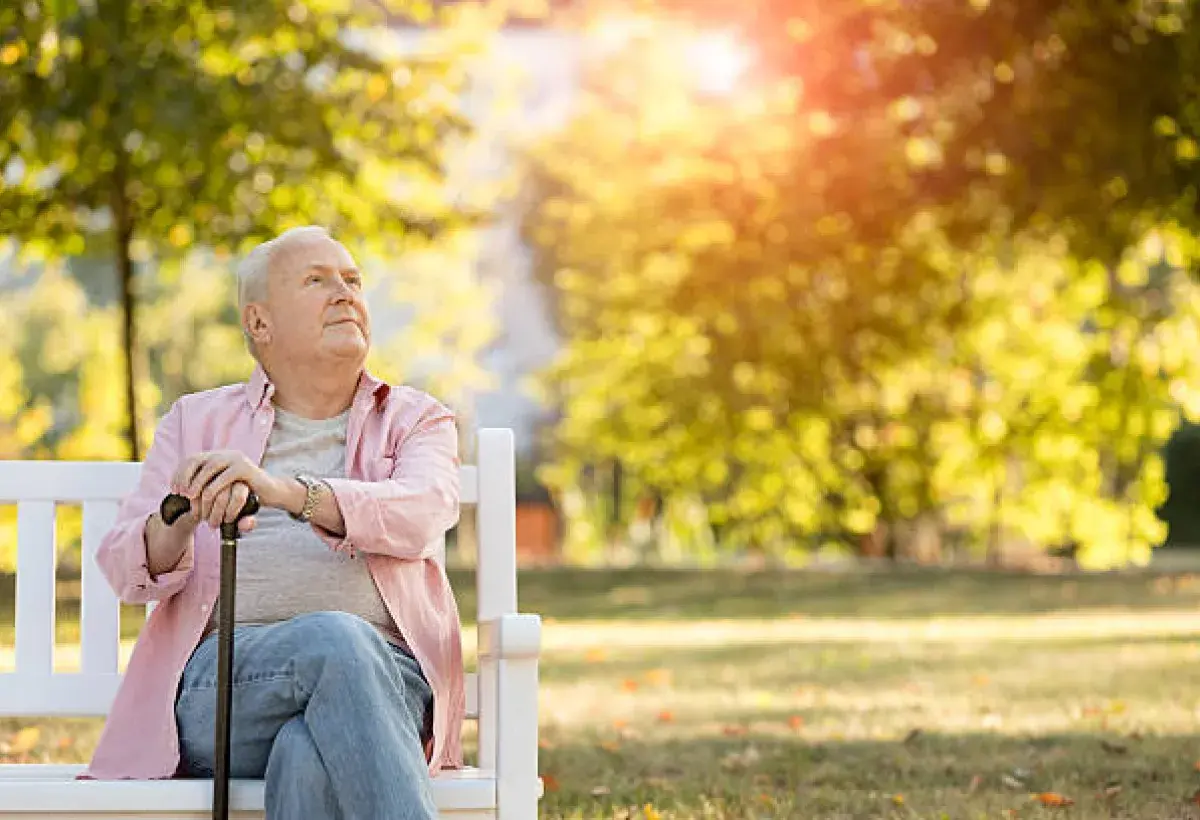 Elderly man reflecting in solitude representing unused wisdom