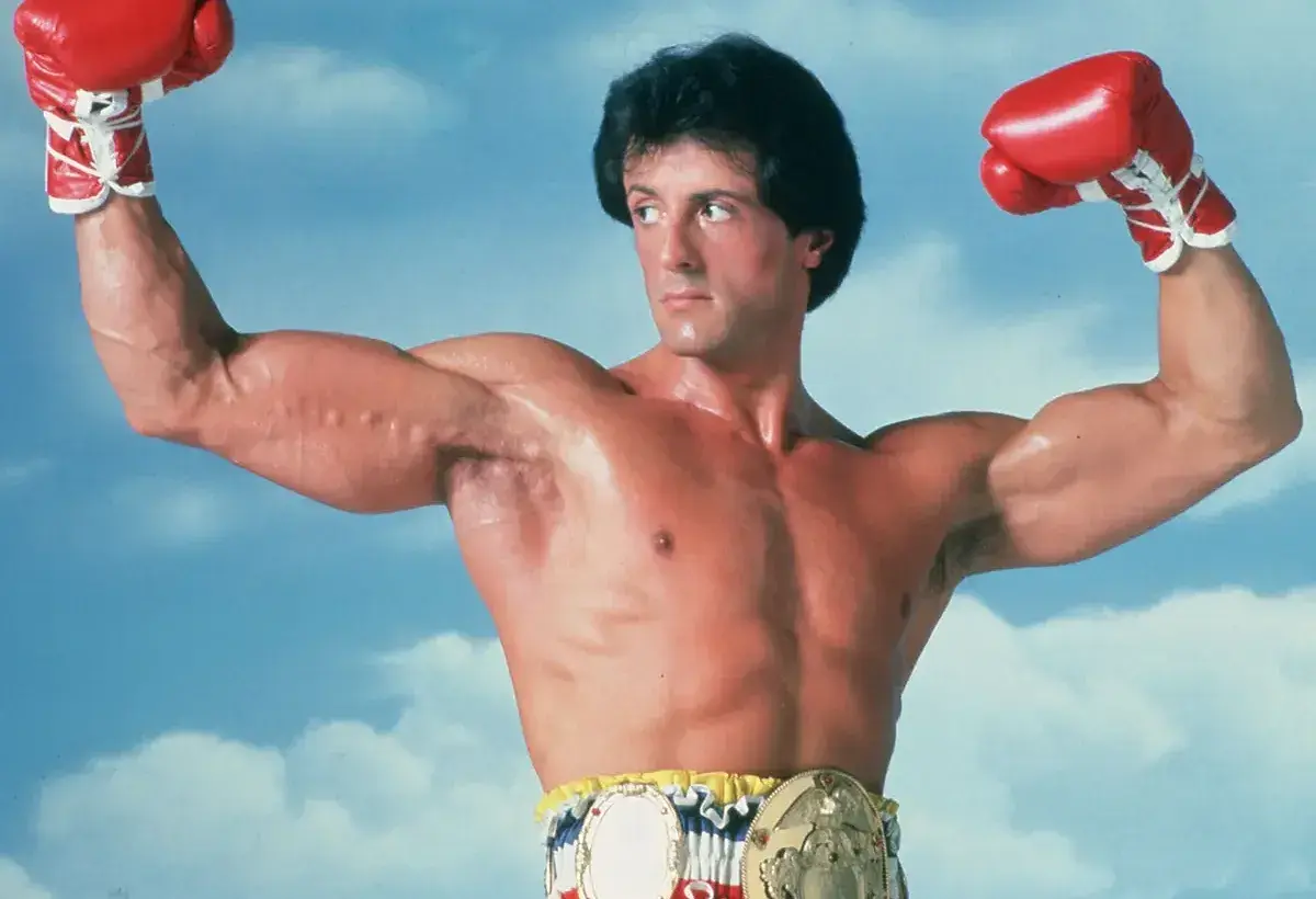 Sylvester Stallone in Rocky training