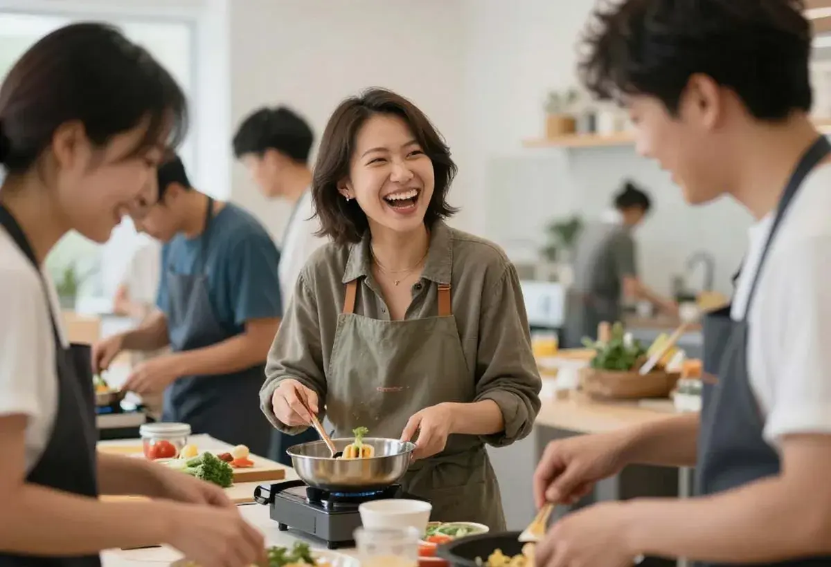 Connection built through cooking together