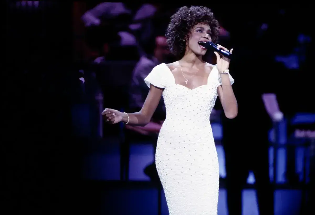 Whitney Houston performing in the 1980s