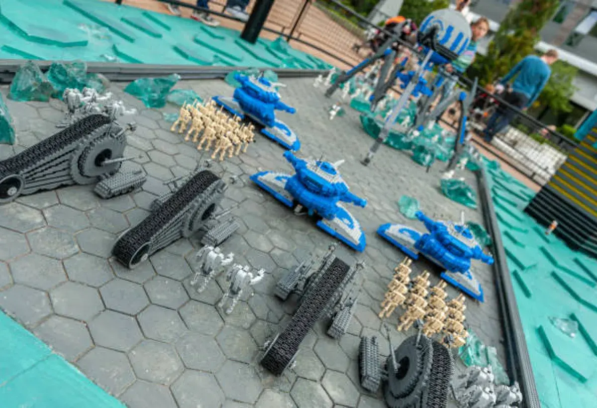 Large LEGO sculpture under construction