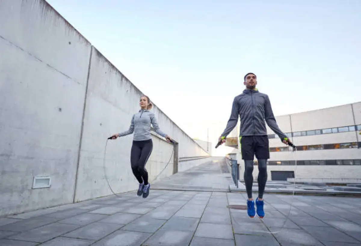 Beginner and advanced jump rope techniques side by side