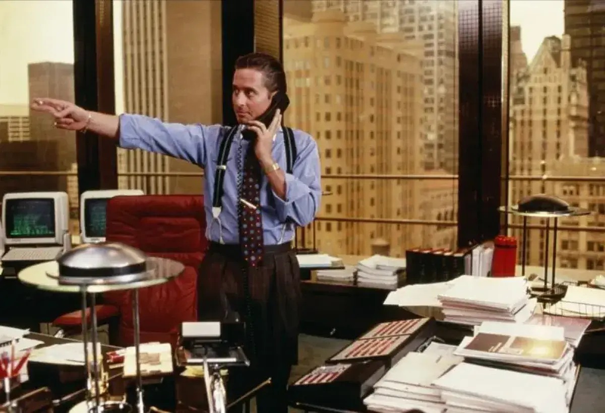 Michael Douglas as Gordon Gekko in Wall Street