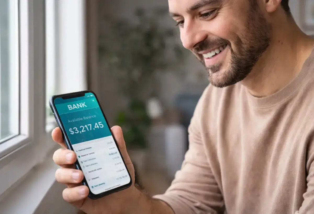 Checking tax refund deposit on mobile banking app