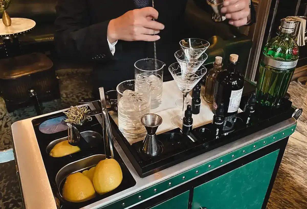 Connaught Bar London martini trolley experience