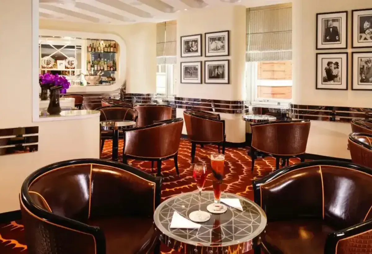 Interior of American Bar at The Savoy with classic decor]