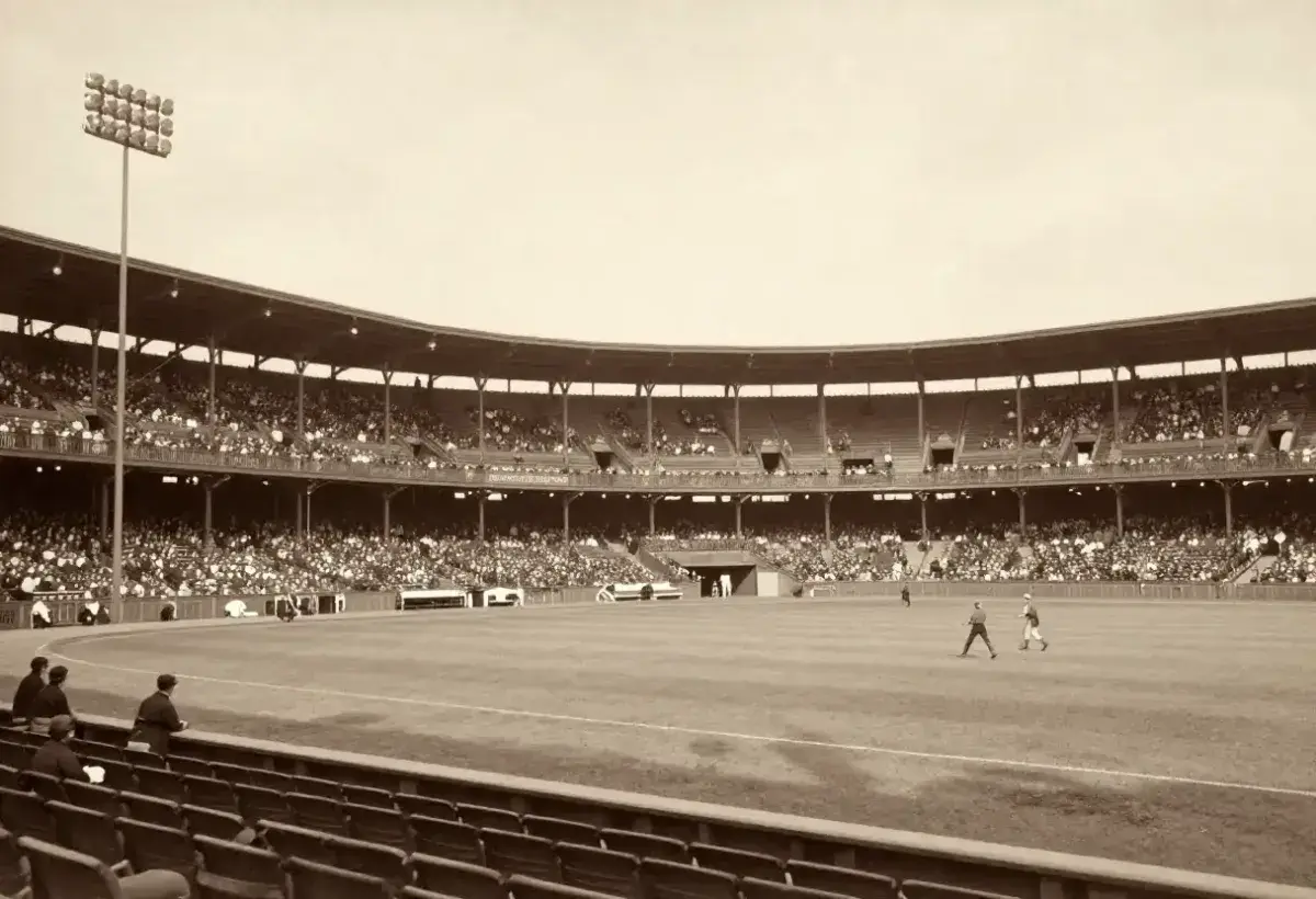 Early twentieth century Polo Grounds baseball stadium in New York