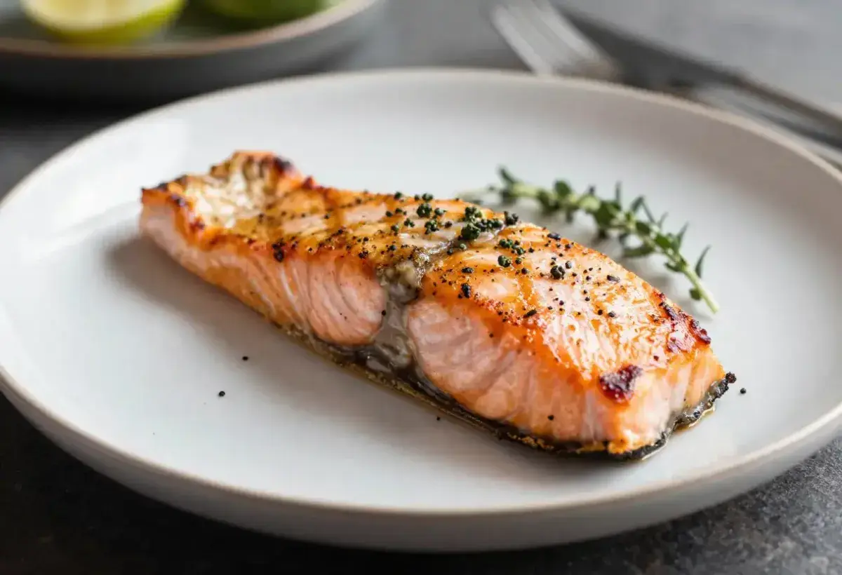 grilled salmon with herbs