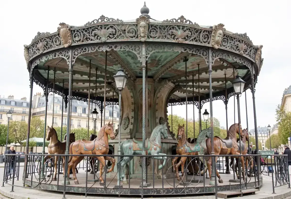 historic French carousel structure