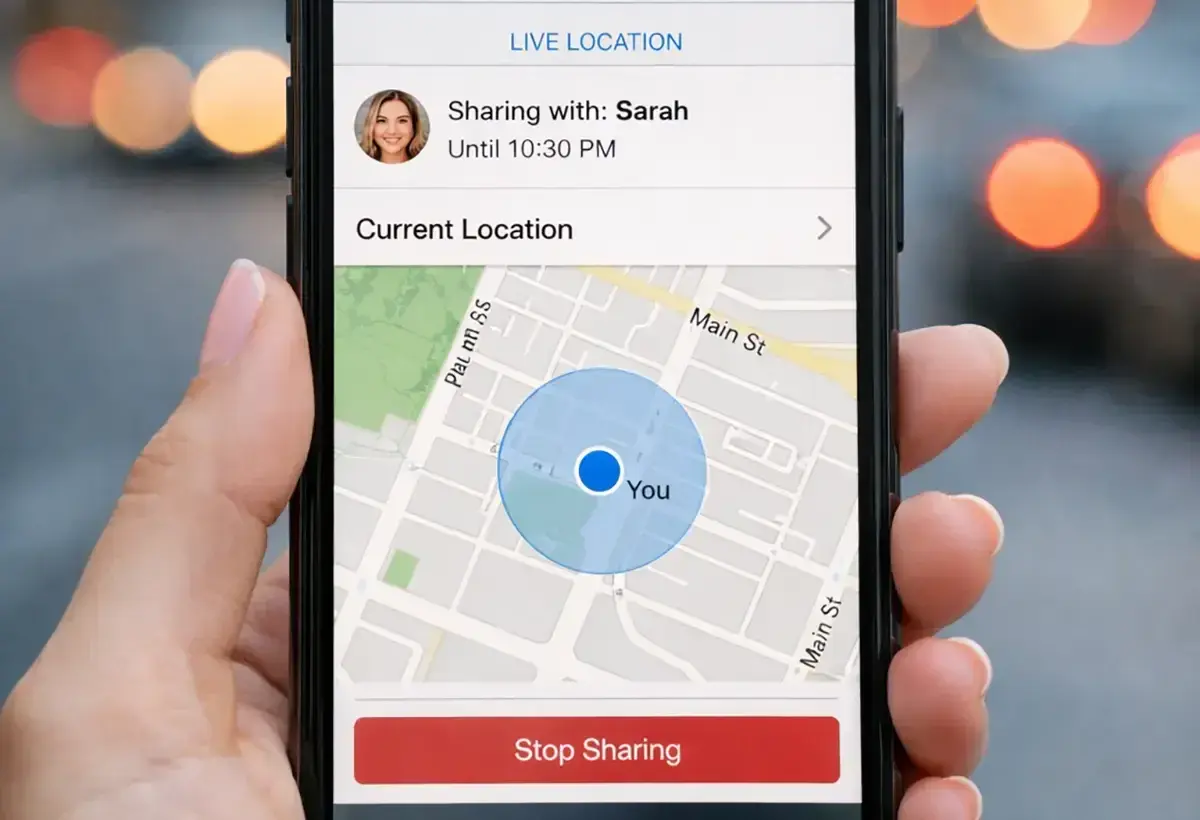 Live location sharing for personal safety