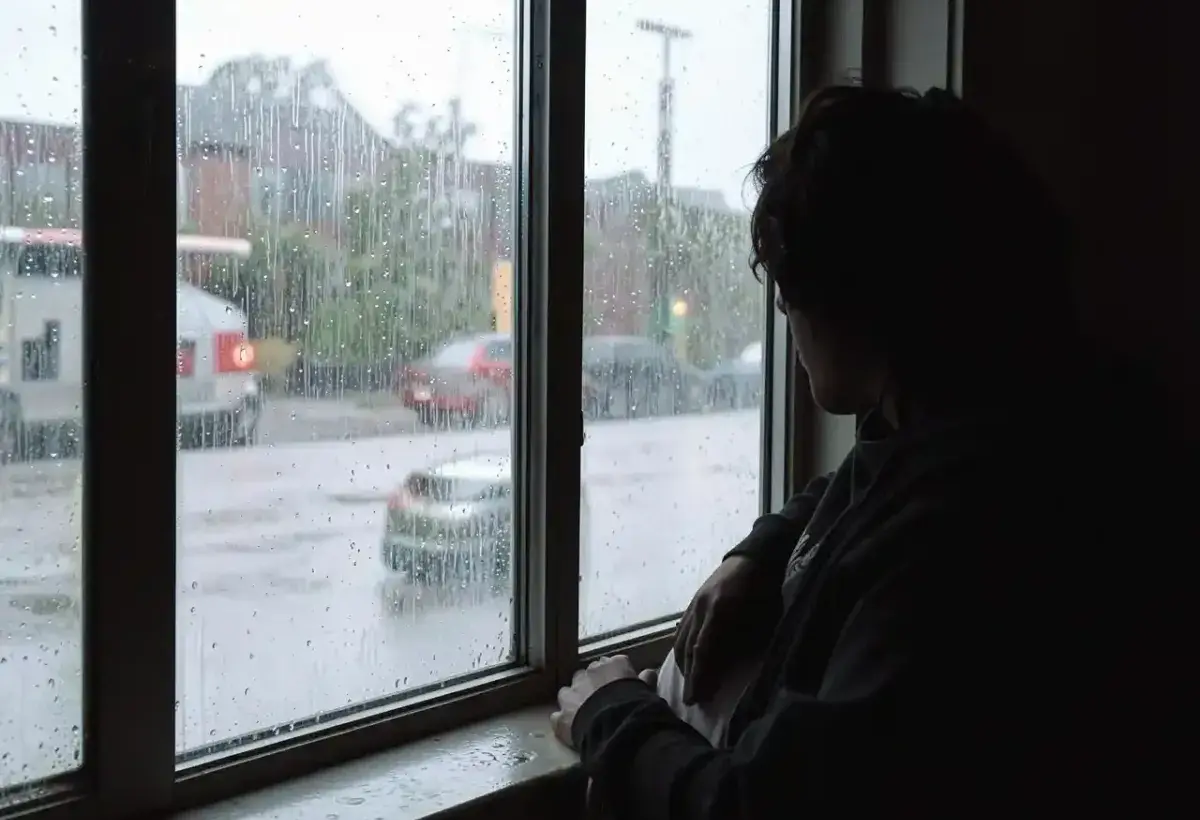 reflective mood representing loss and introspection