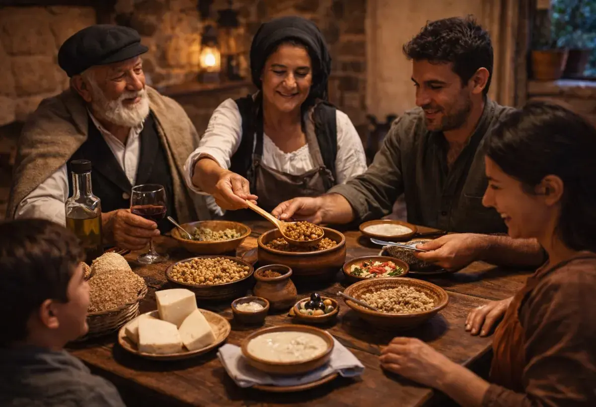 Sardinian family dinner