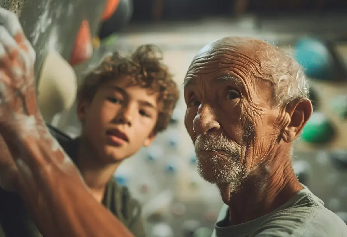 retired man building purpose