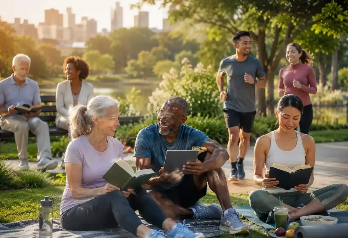Healthy lifestyle and lifelong learning concept