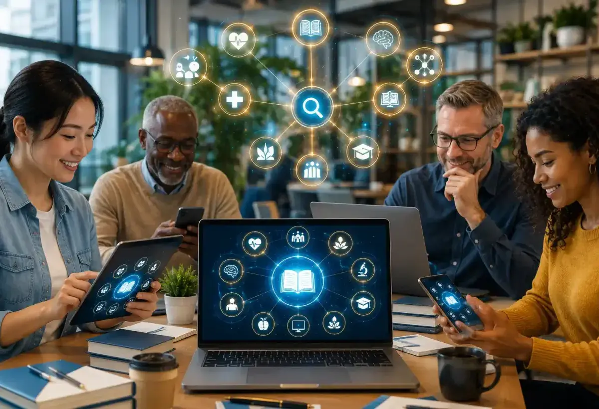 People easily discovering knowledge through organized digital categories