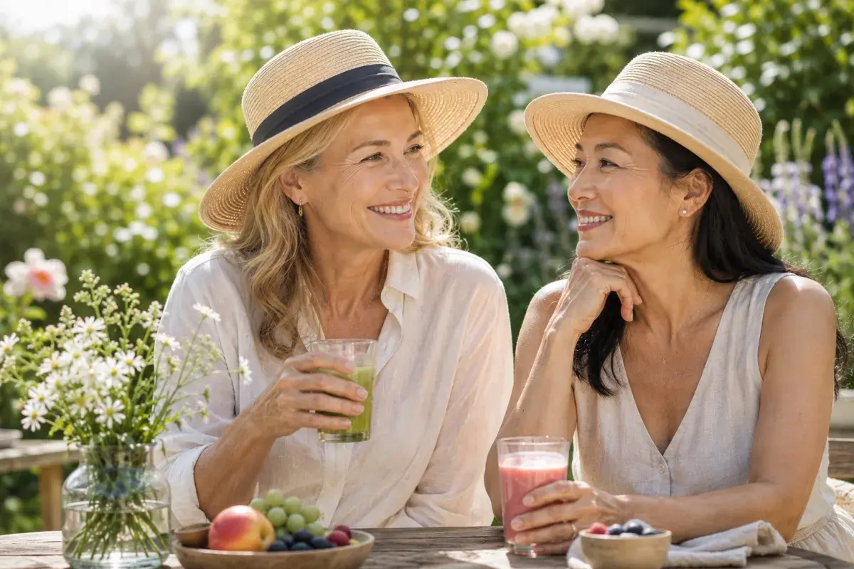 happy with healthy aging skin