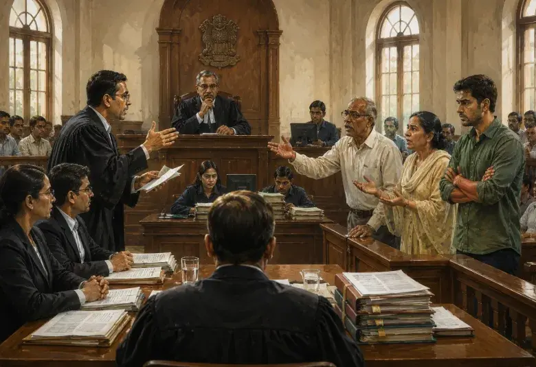 inside the courthouse discussing on what is the best decision for an overstaying inpatient 
