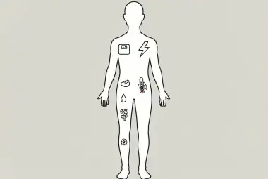 Human silhouette outline with icons for weight loss, fatigue, bleeding, lumps, and other subtle cancer symptoms