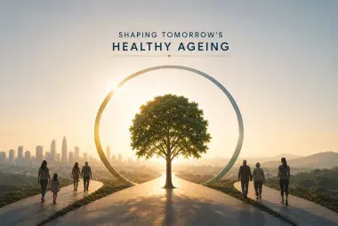 A tree at with a sunlight shadow showing Longevity Shaping Tomorrow's Aging