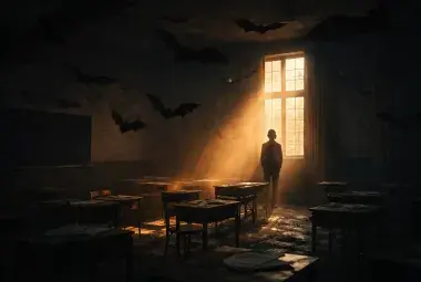 Standing alone in the classroom of society. Hatred surrounds, but kindness creates the light we carry forward