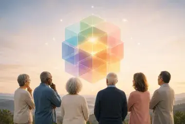 older people looking at the sky with a different view