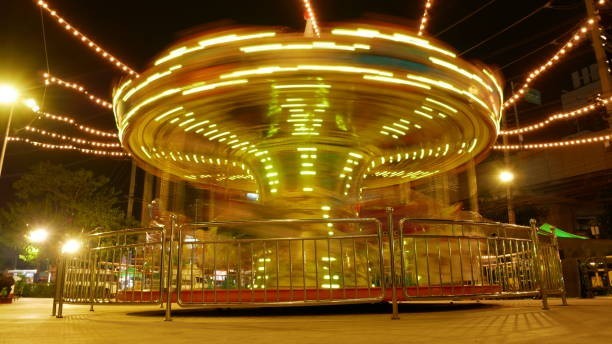 Some carousels spin clockwise, others counterclockwise