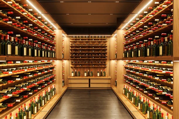 What is the ideal storage position for wine bottles?