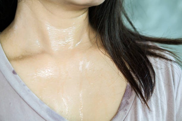 The average person sweats about a liter per day.