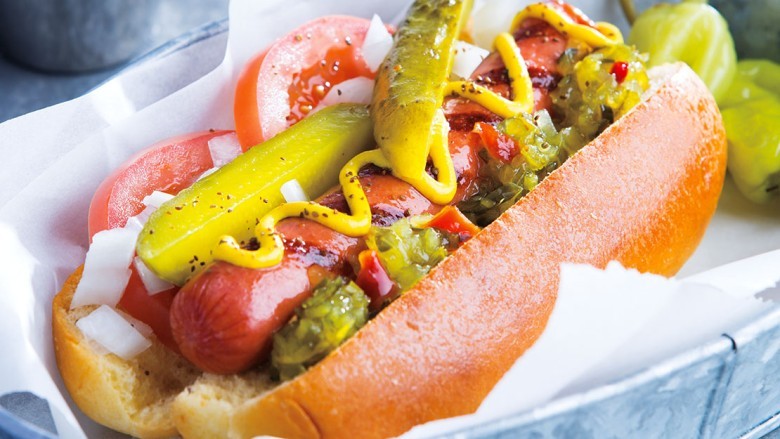 Chicago-style hot dogs never have ketchup.