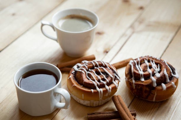 Cinnamon rolls pair perfectly with coffee.