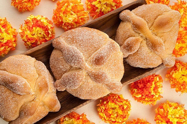 Pan de muerto is the traditional treat