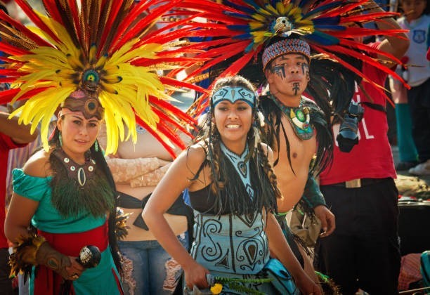 It blends Aztec and Catholic traditions