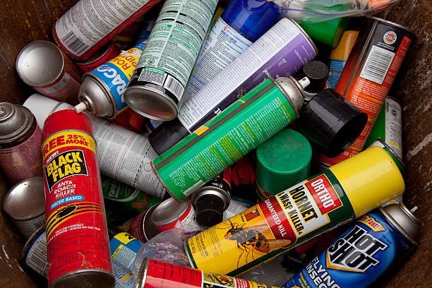 What should you do with empty aerosol cans?