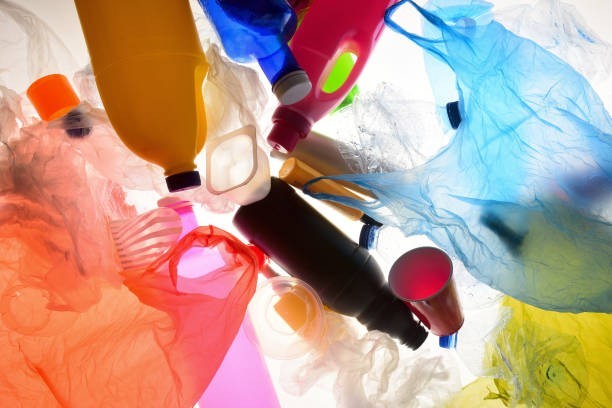 Which type of plastic item is least likely to be recyclable?