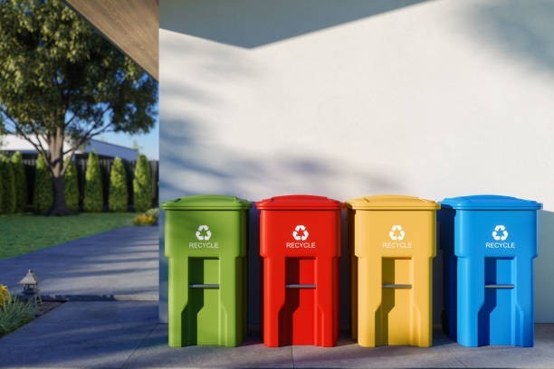 What color bin usually holds compostable items?
